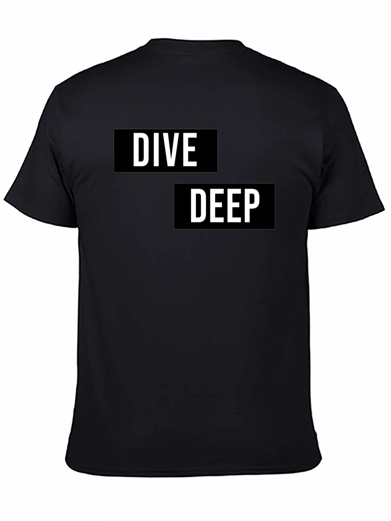 Dive Deep Graphic T-Shirt - Black Cotton Tee