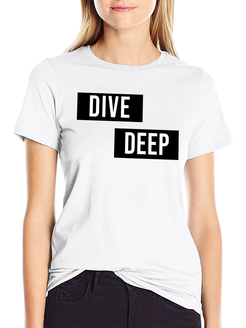 Dive Deep Graphic T-Shirt - Black Cotton Tee