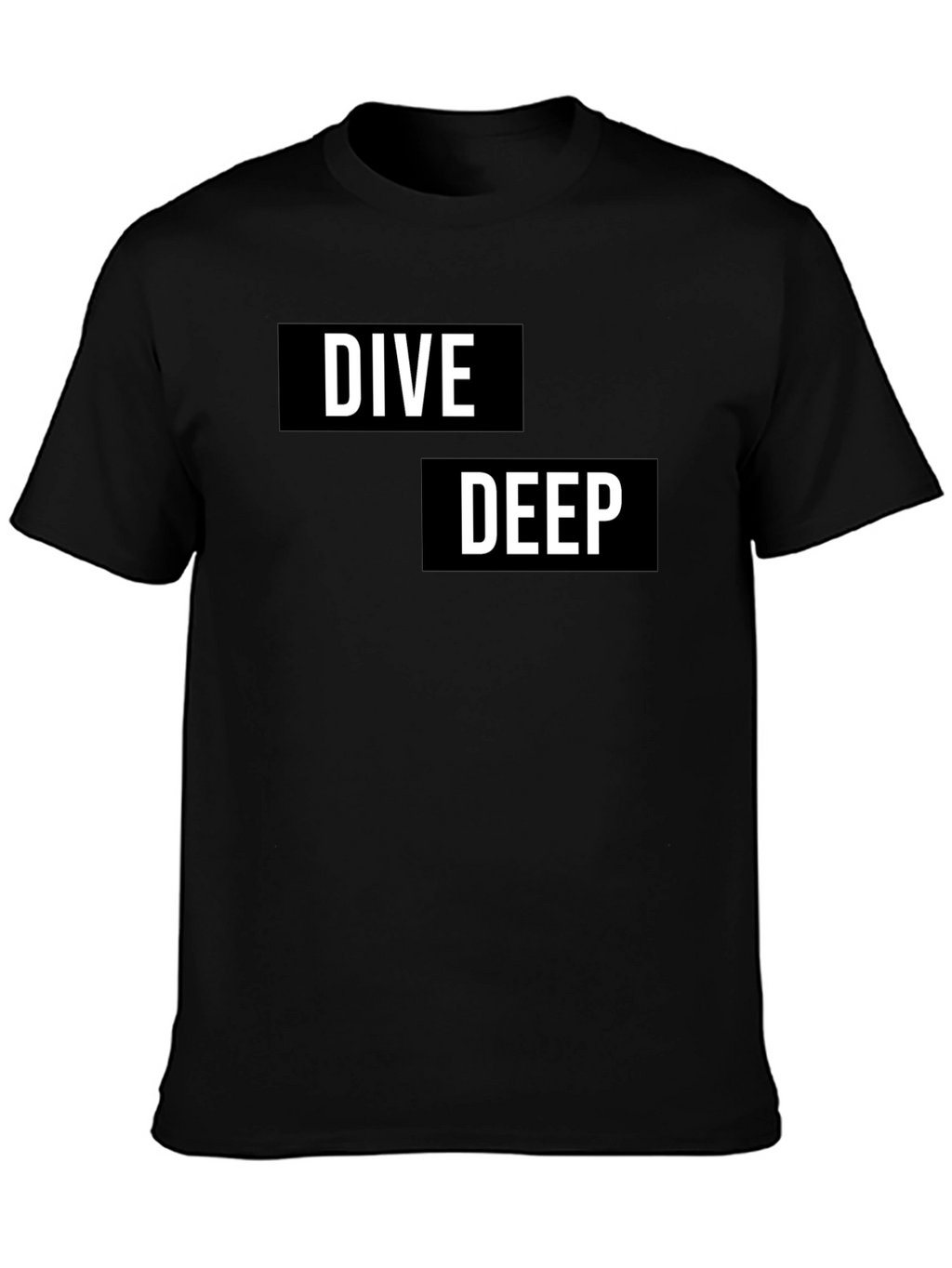 Dive Deep Graphic T-Shirt - Black Cotton Tee