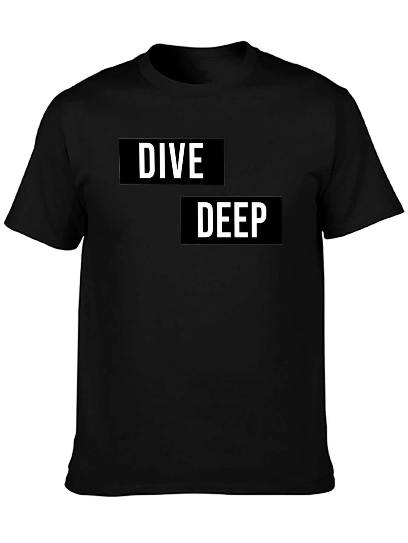 Dive Deep Graphic T-Shirt - Black Cotton Tee