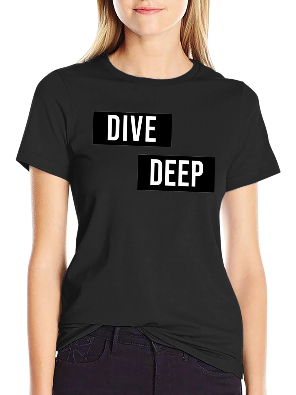 Dive Deep Graphic T-Shirt - Black Cotton Tee