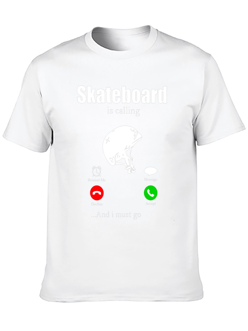 Skateboard Calling Black Graphic Tee