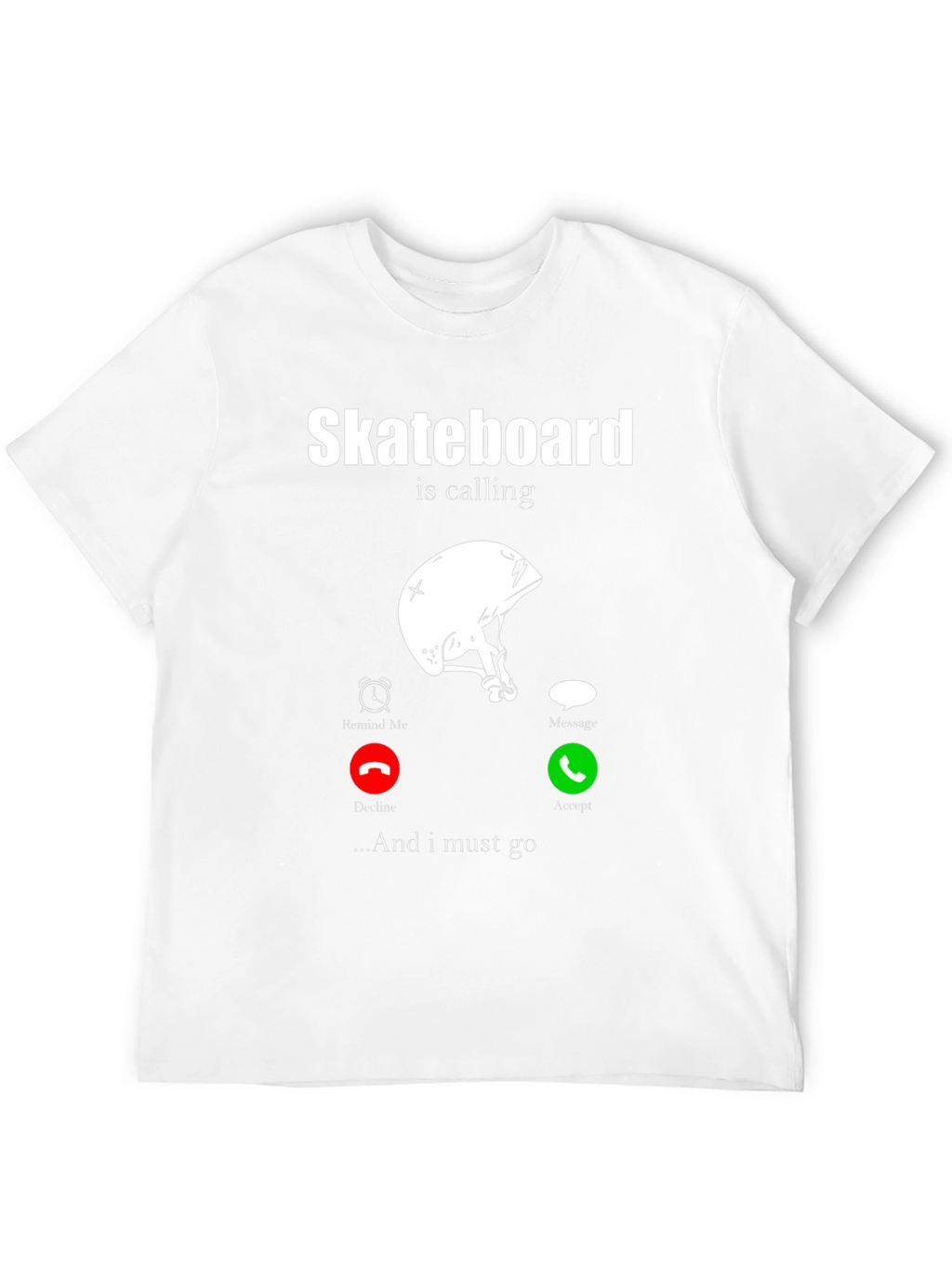 Skateboard Calling Black Graphic Tee