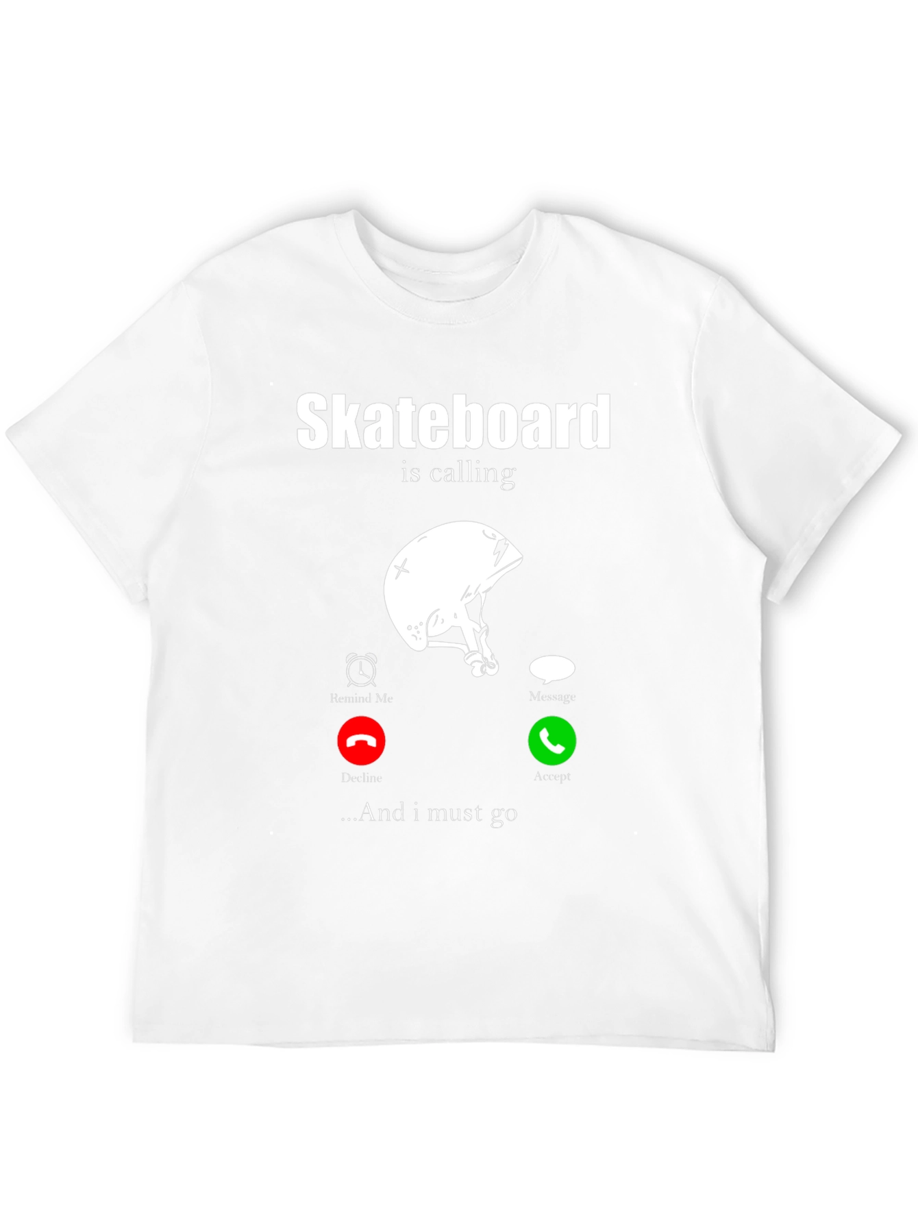 Skateboard Calling Black Graphic Tee