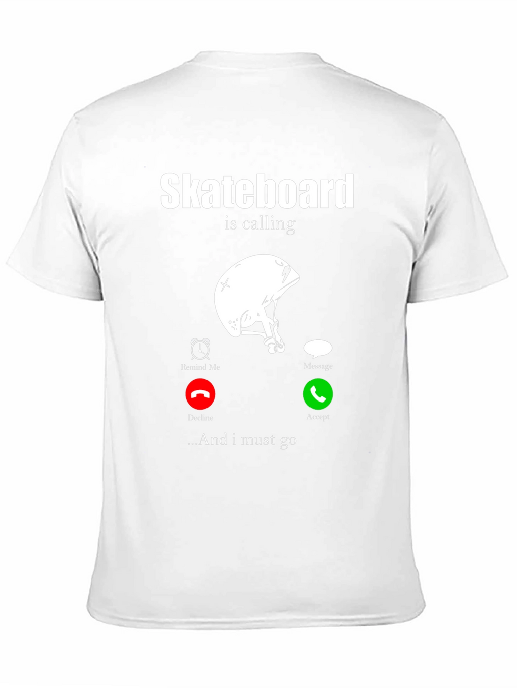 Skateboard Calling Black Graphic Tee