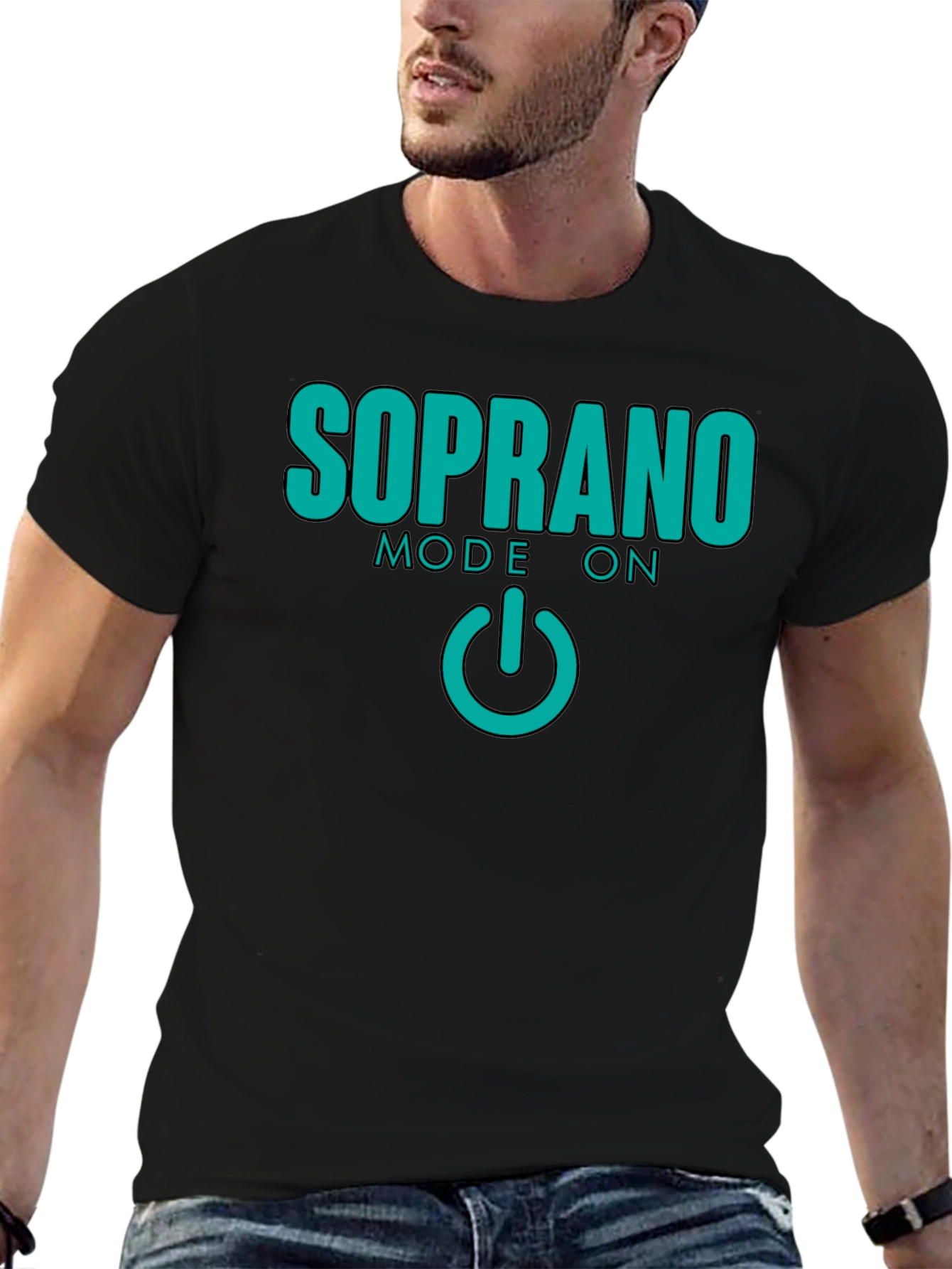 Soprano Mode On Black T-Shirt