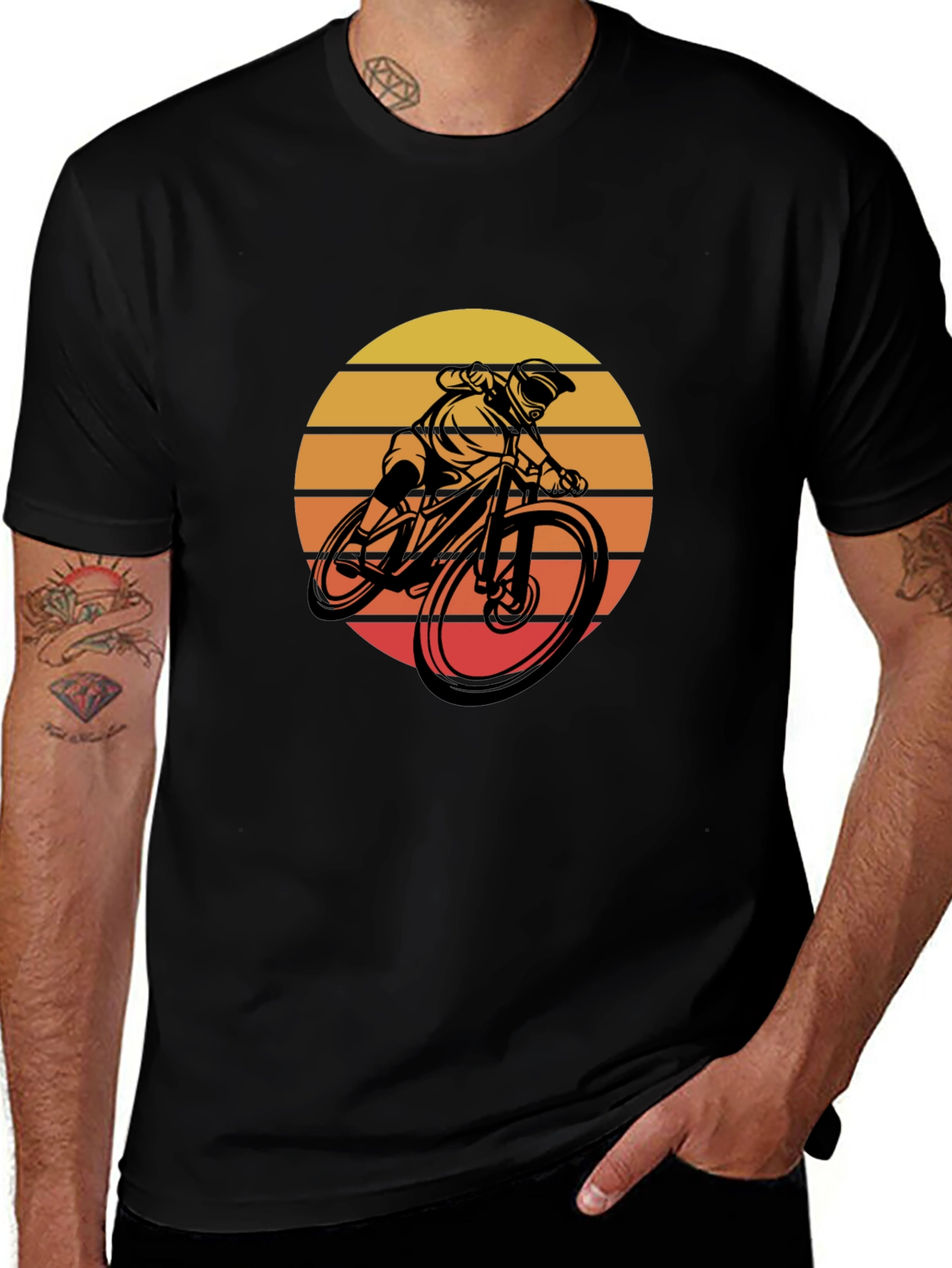 Mountain Bike Sunset Graphic Tee - Ride in Style!