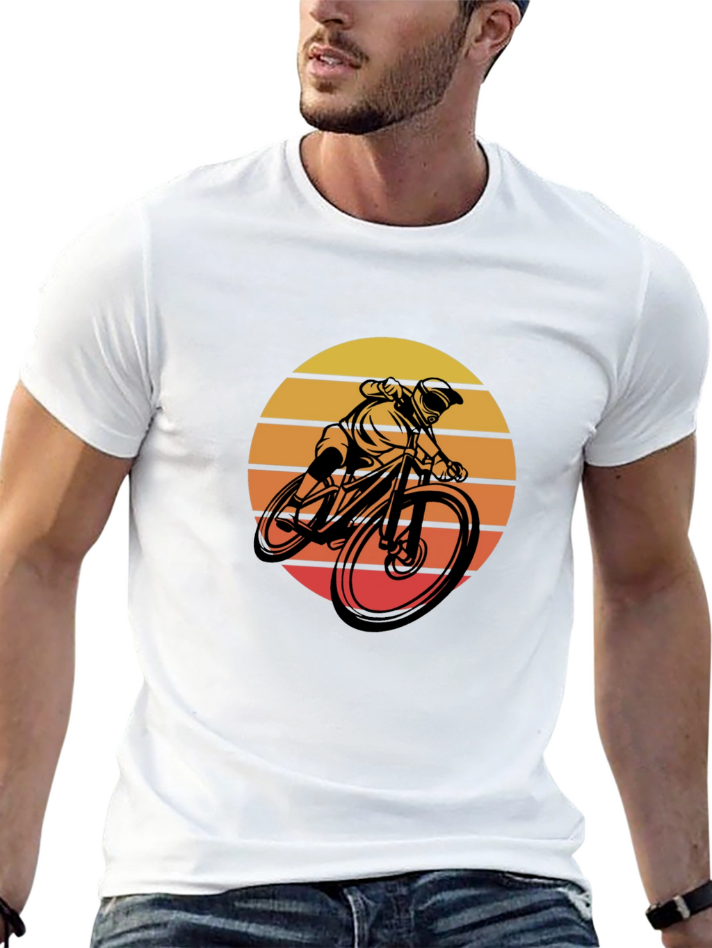 Mountain Bike Sunset Graphic Tee - Ride in Style!