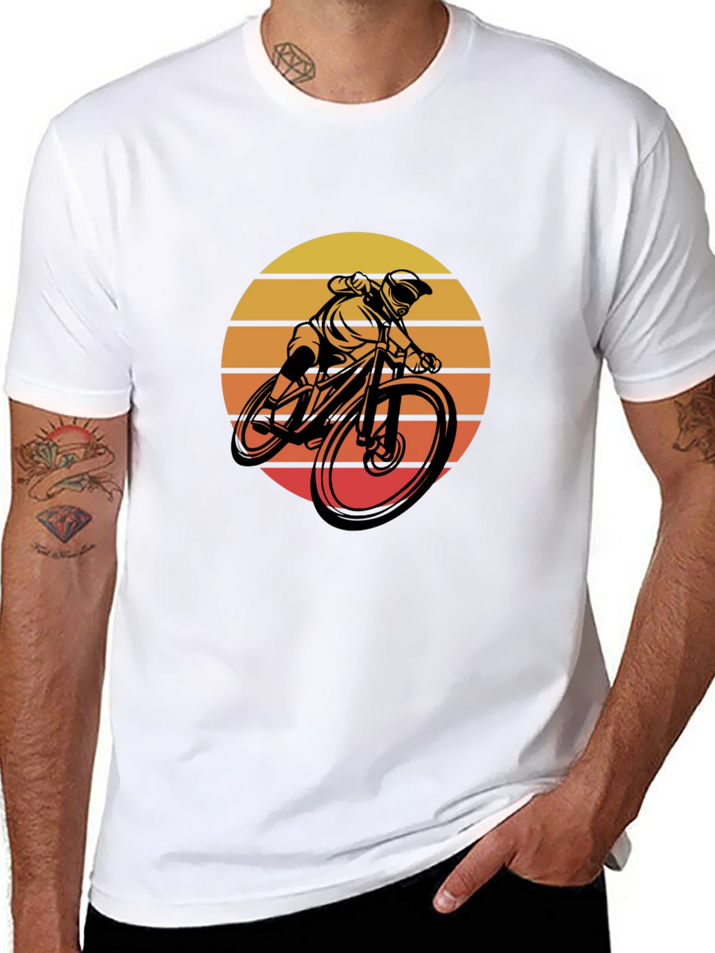 Mountain Bike Sunset Graphic Tee - Ride in Style!