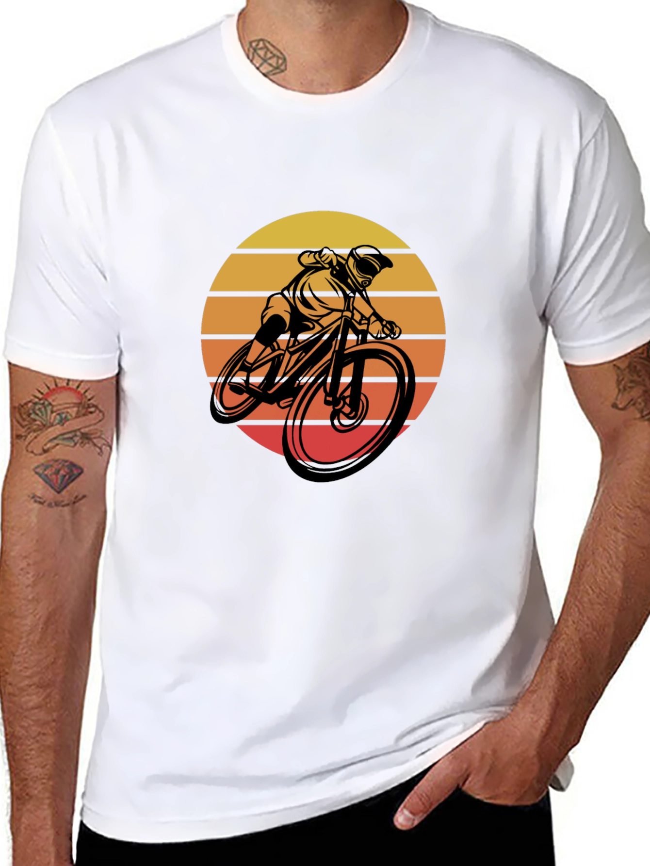 Mountain Bike Sunset Graphic Tee - Ride in Style!