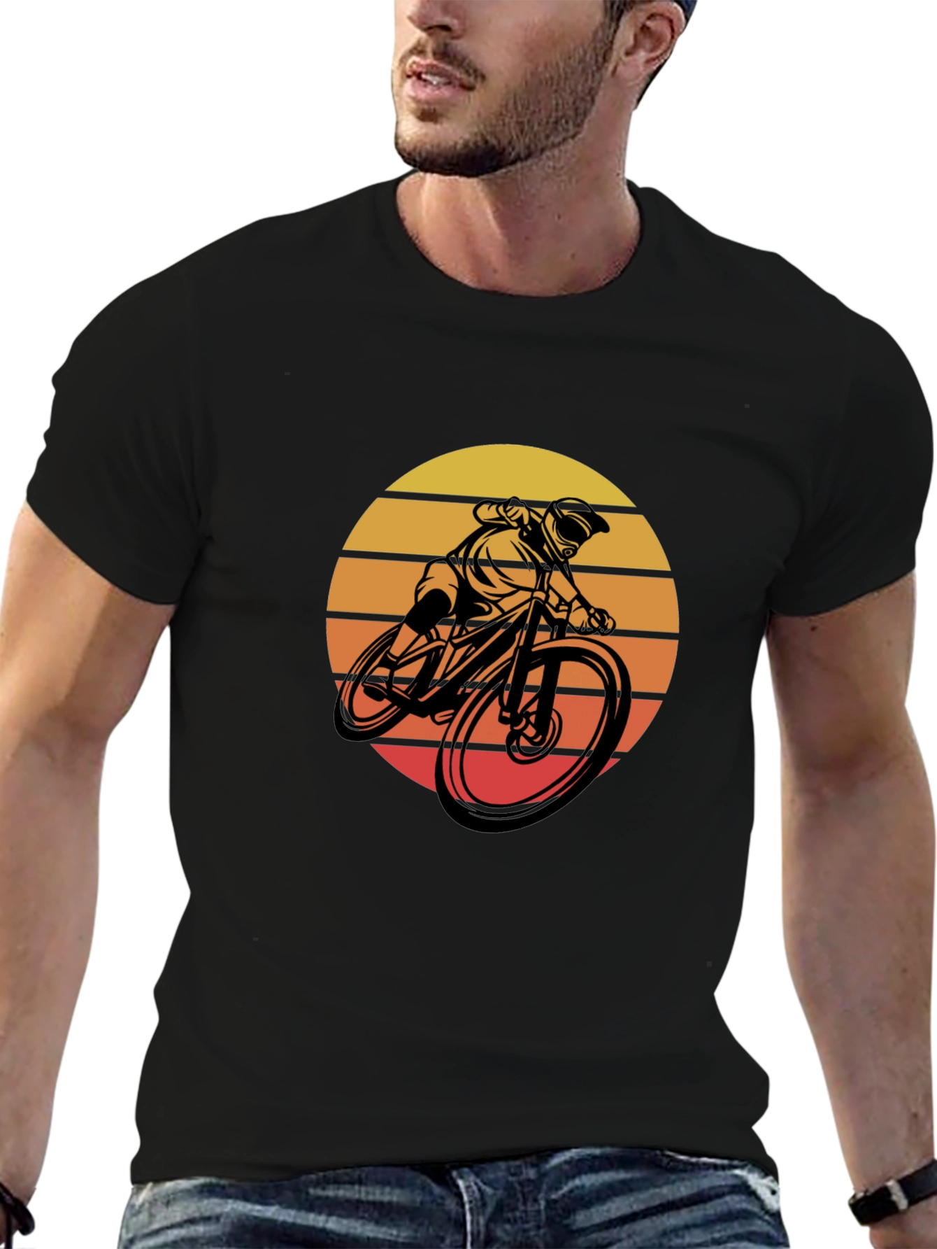 Mountain Bike Sunset Graphic Tee - Ride in Style!