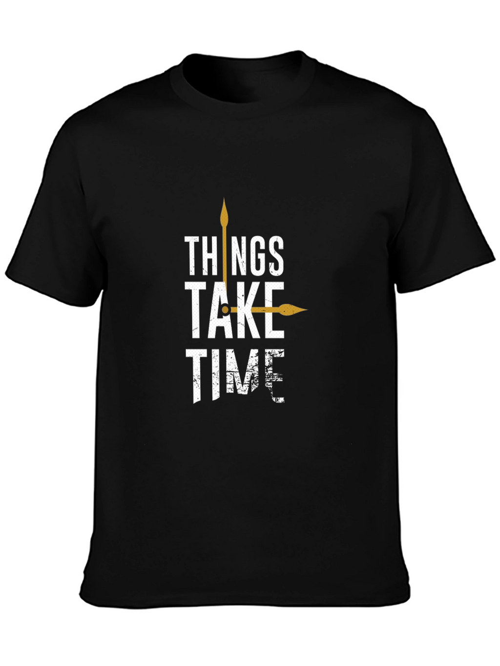 Things Take Time Graphic Tee - Mens Black T-Shirt