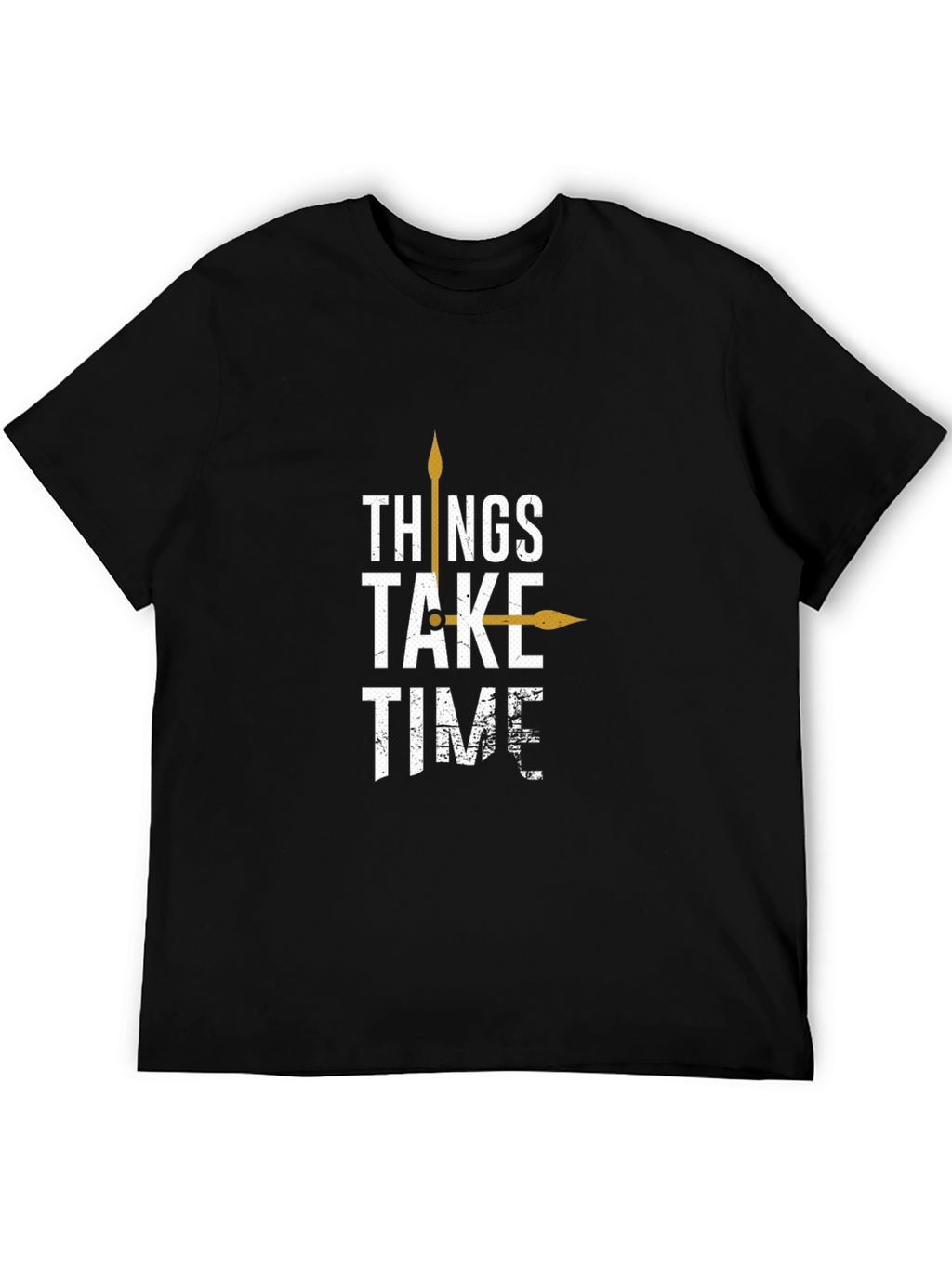 Things Take Time Graphic Tee - Mens Black T-Shirt