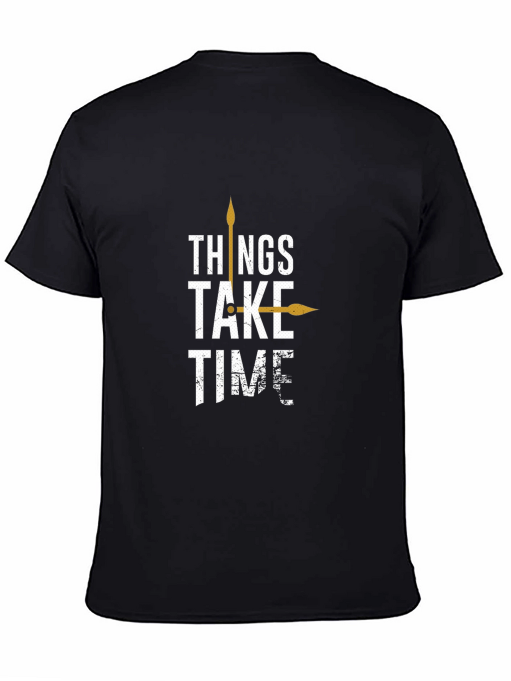 Things Take Time Graphic Tee - Mens Black T-Shirt