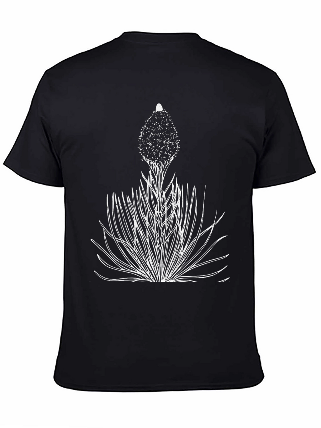 Unique Botanical Graphic Tee - Black