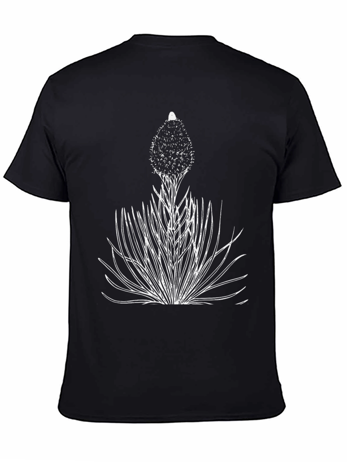 Unique Botanical Graphic Tee - Black
