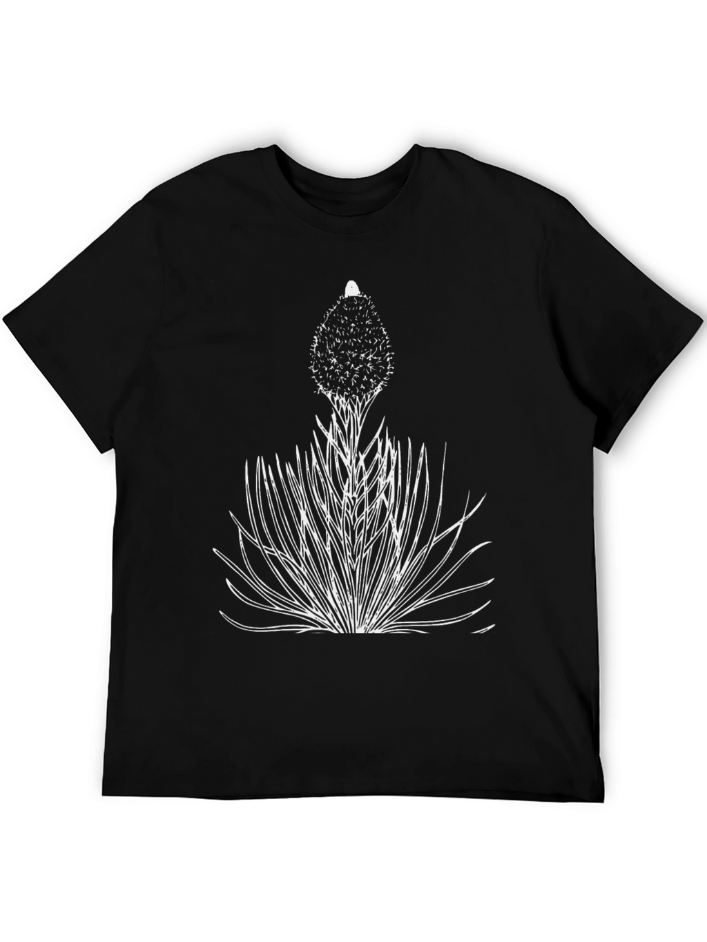 Unique Botanical Graphic Tee - Black