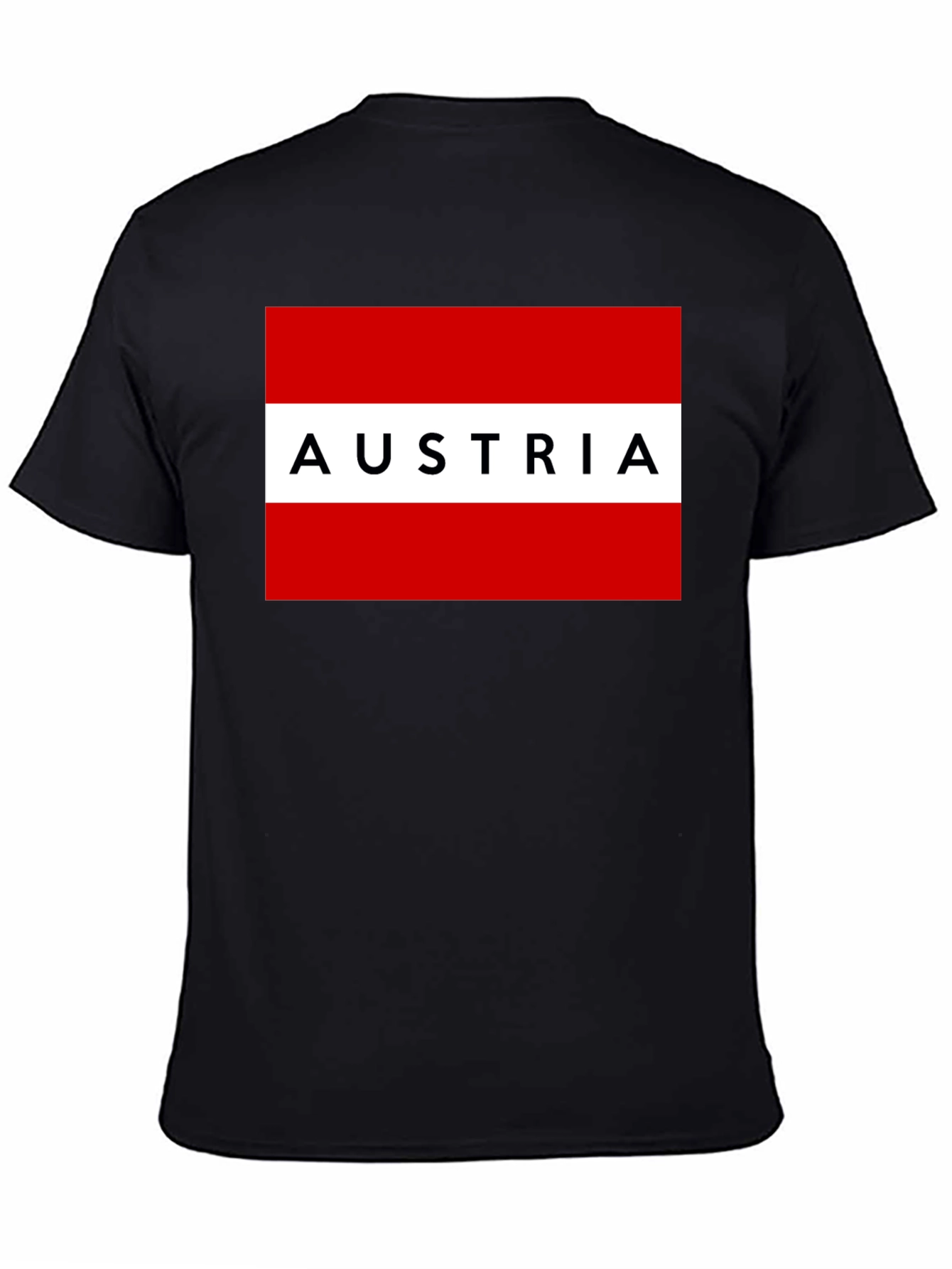 Austria Flag Graphic Tee - Black Unisex T-Shirt