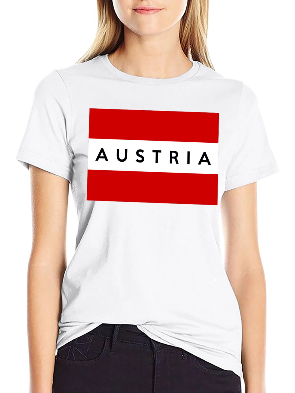 Austria Flag Graphic Tee - Black Unisex T-Shirt