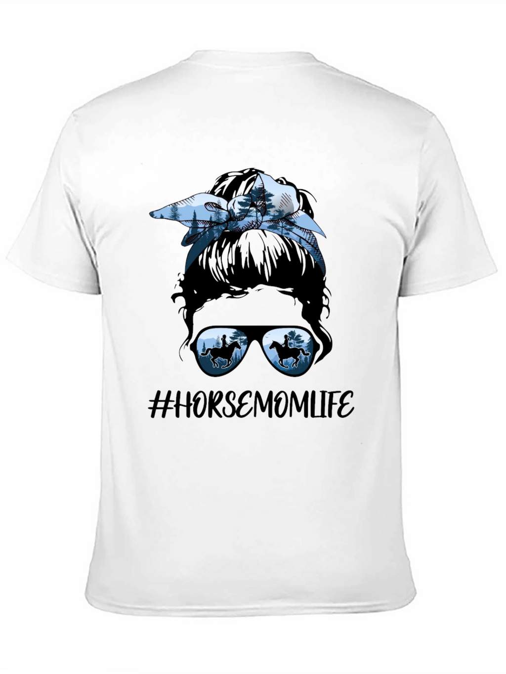 Horse Mom Life Messy Bun T-Shirt