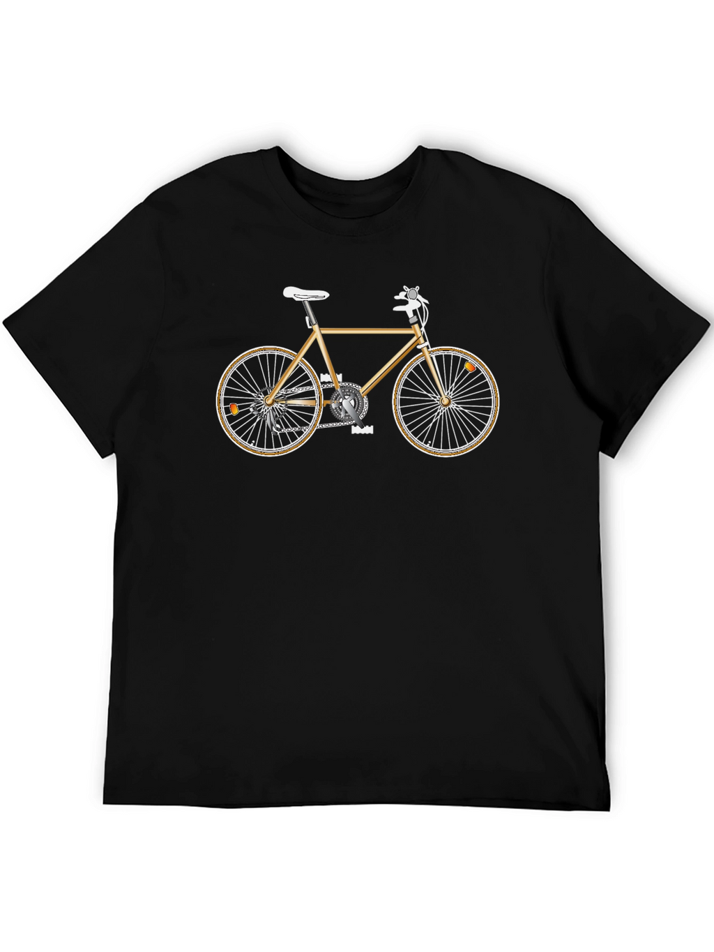 Stylish Bike Graphic Tee - Mens Black T-Shirt