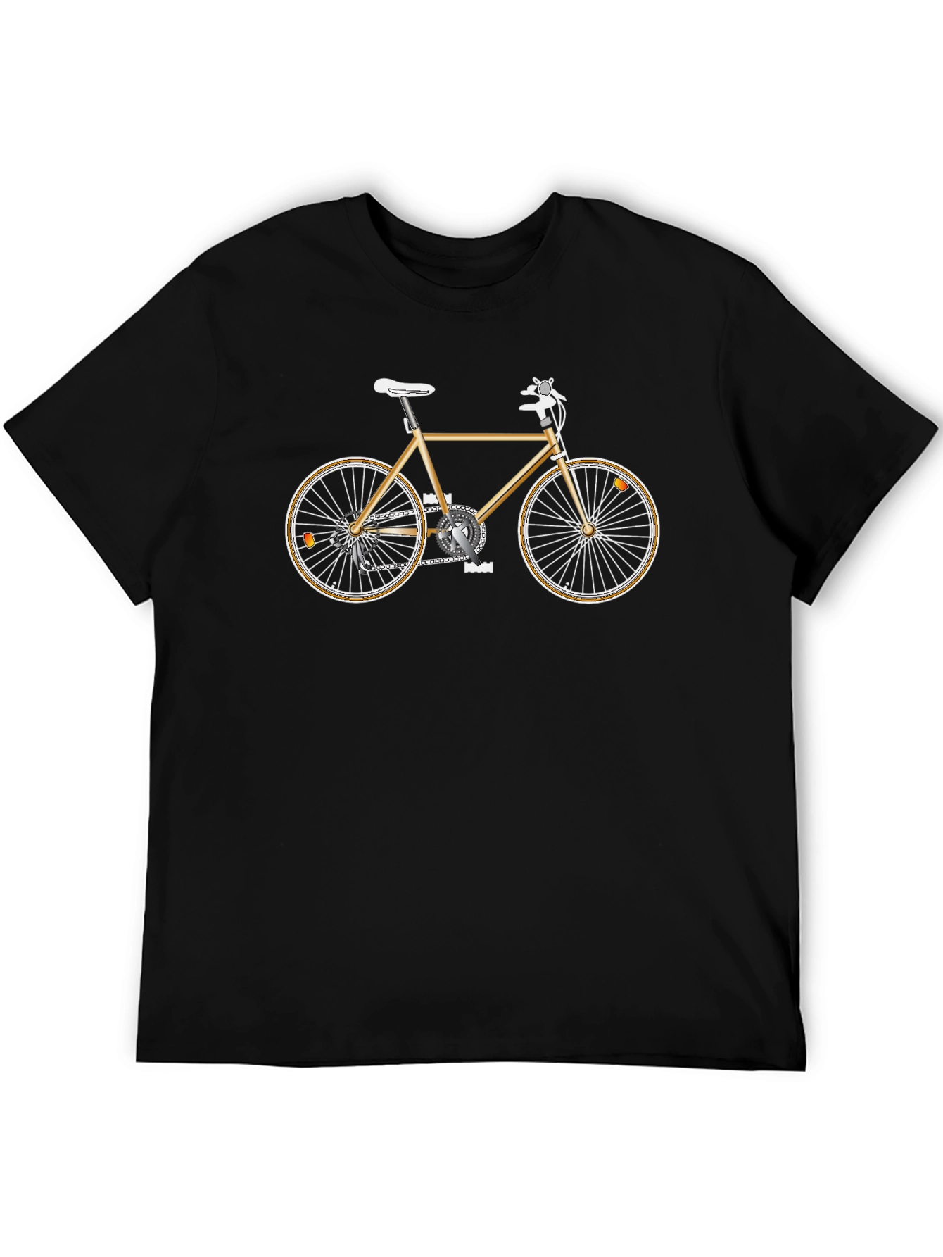 Stylish Bike Graphic Tee - Mens Black T-Shirt
