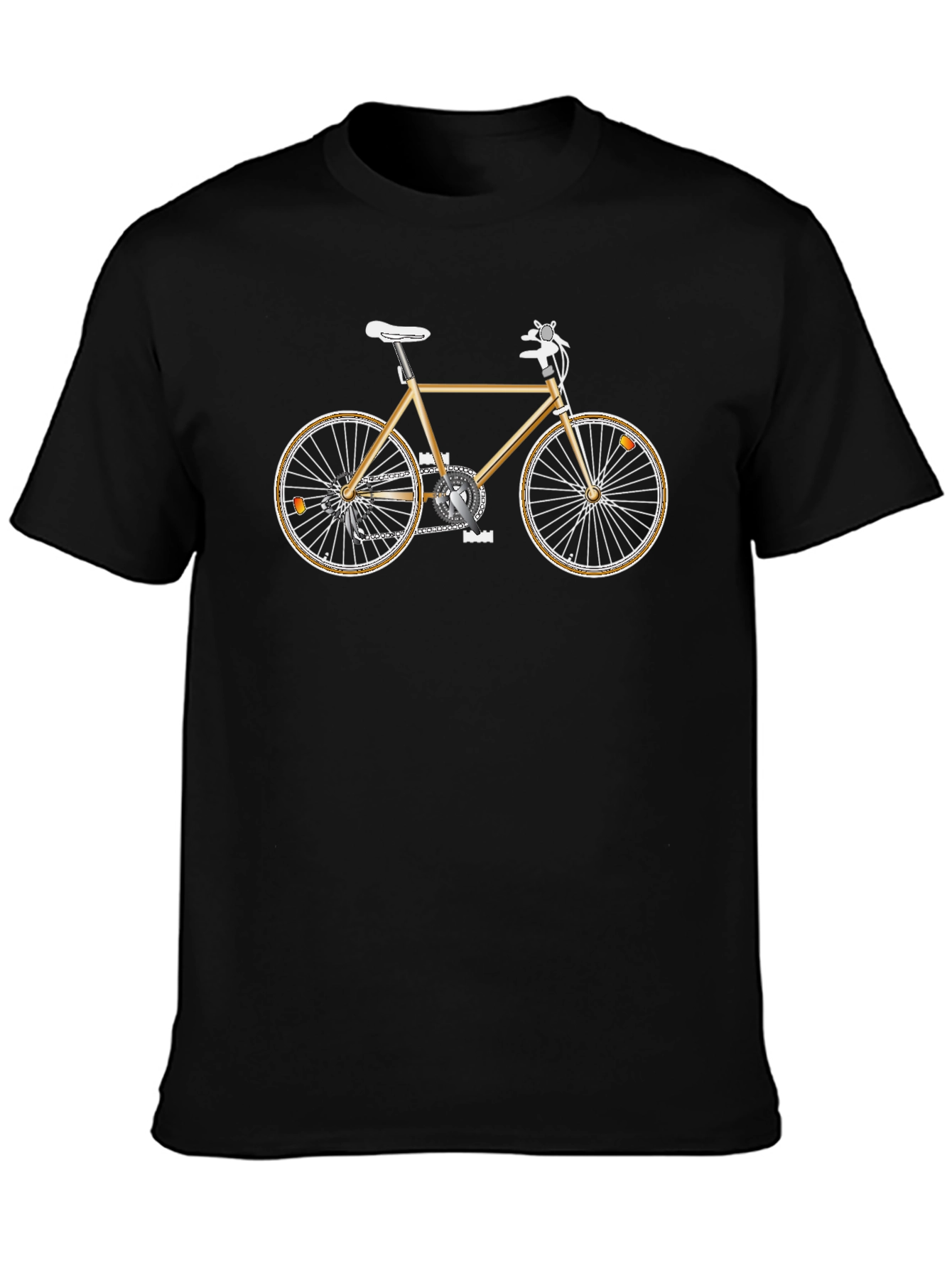 Stylish Bike Graphic Tee - Mens Black T-Shirt