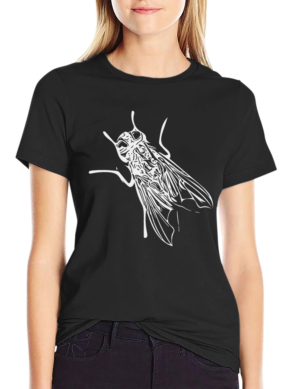 Fly Graphic Tee - Black Cotton Casual Wear