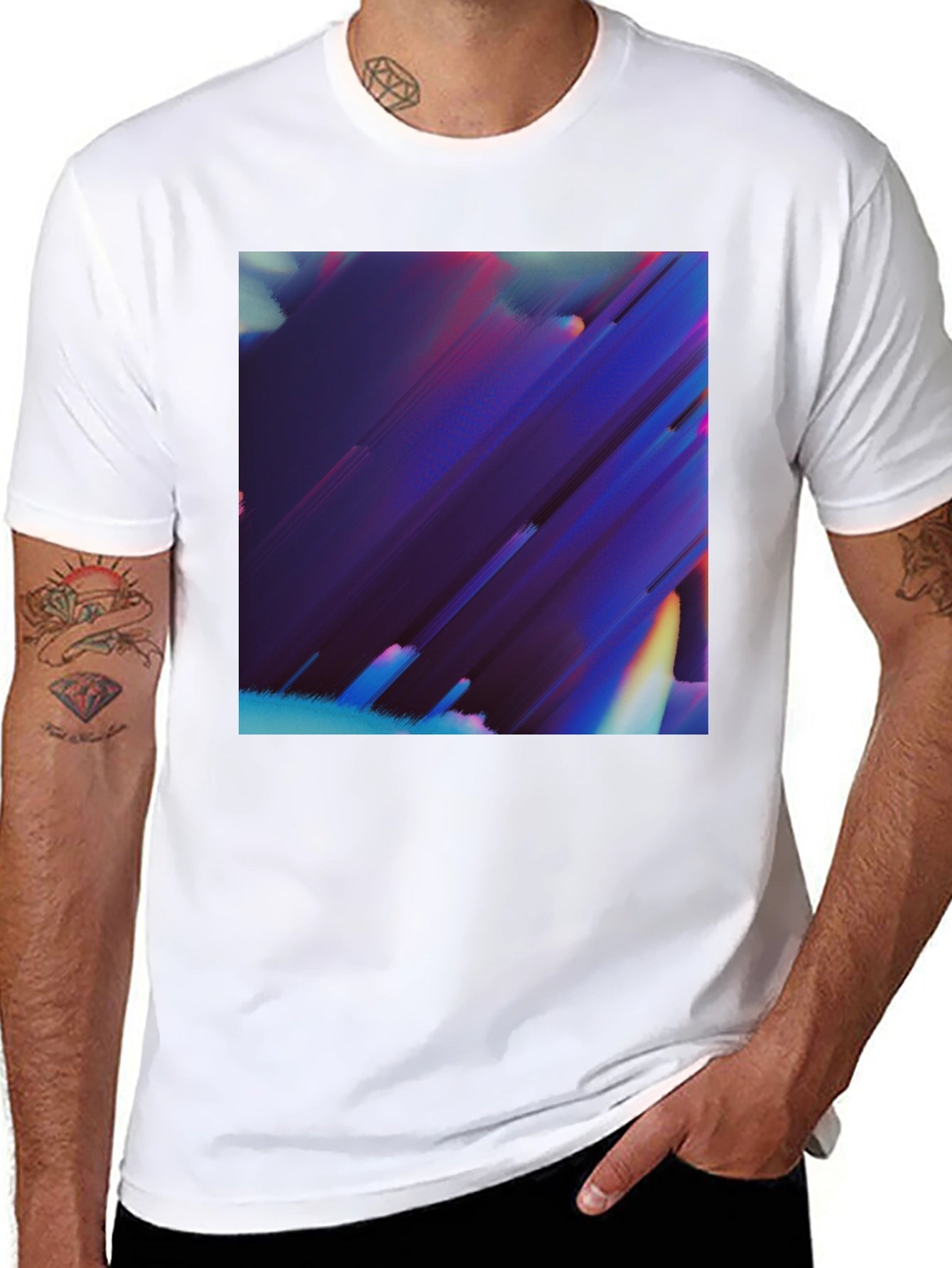 Abstract Art Black T-Shirt Modern Graphic Tee