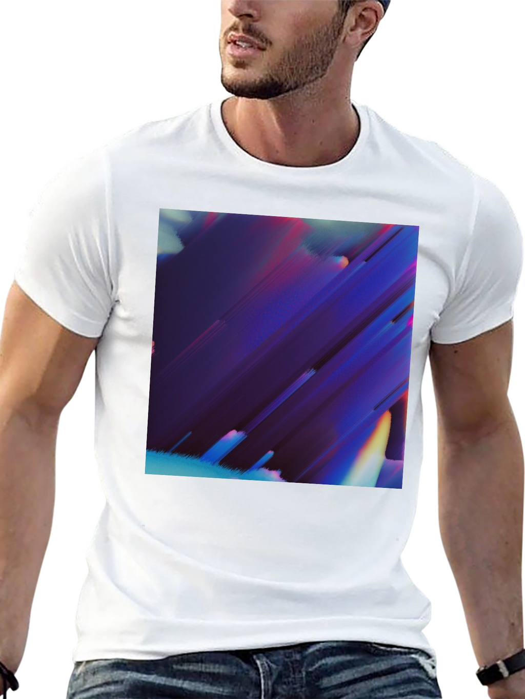 Abstract Art Black T-Shirt Modern Graphic Tee