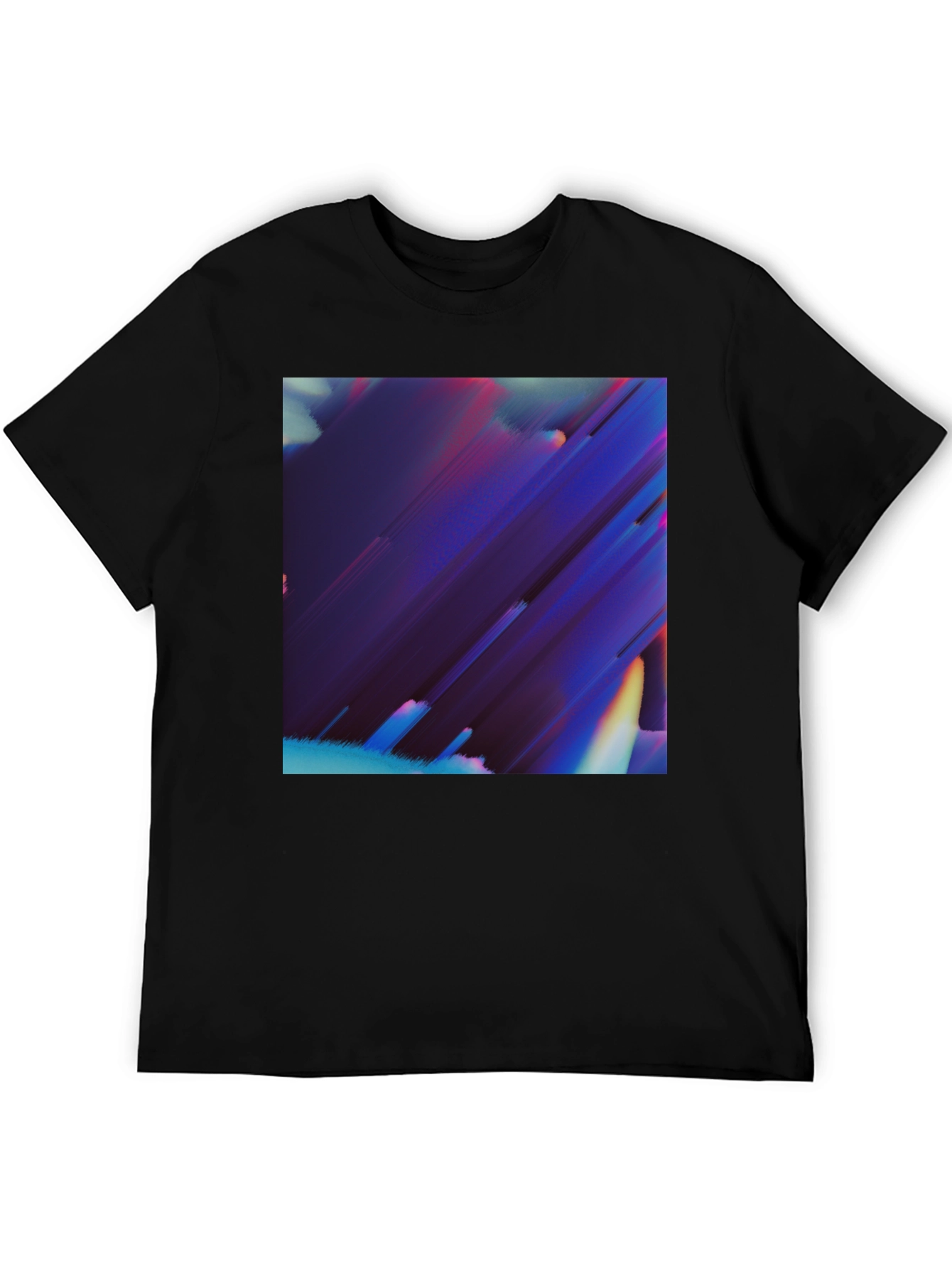 Abstract Art Black T-Shirt Modern Graphic Tee
