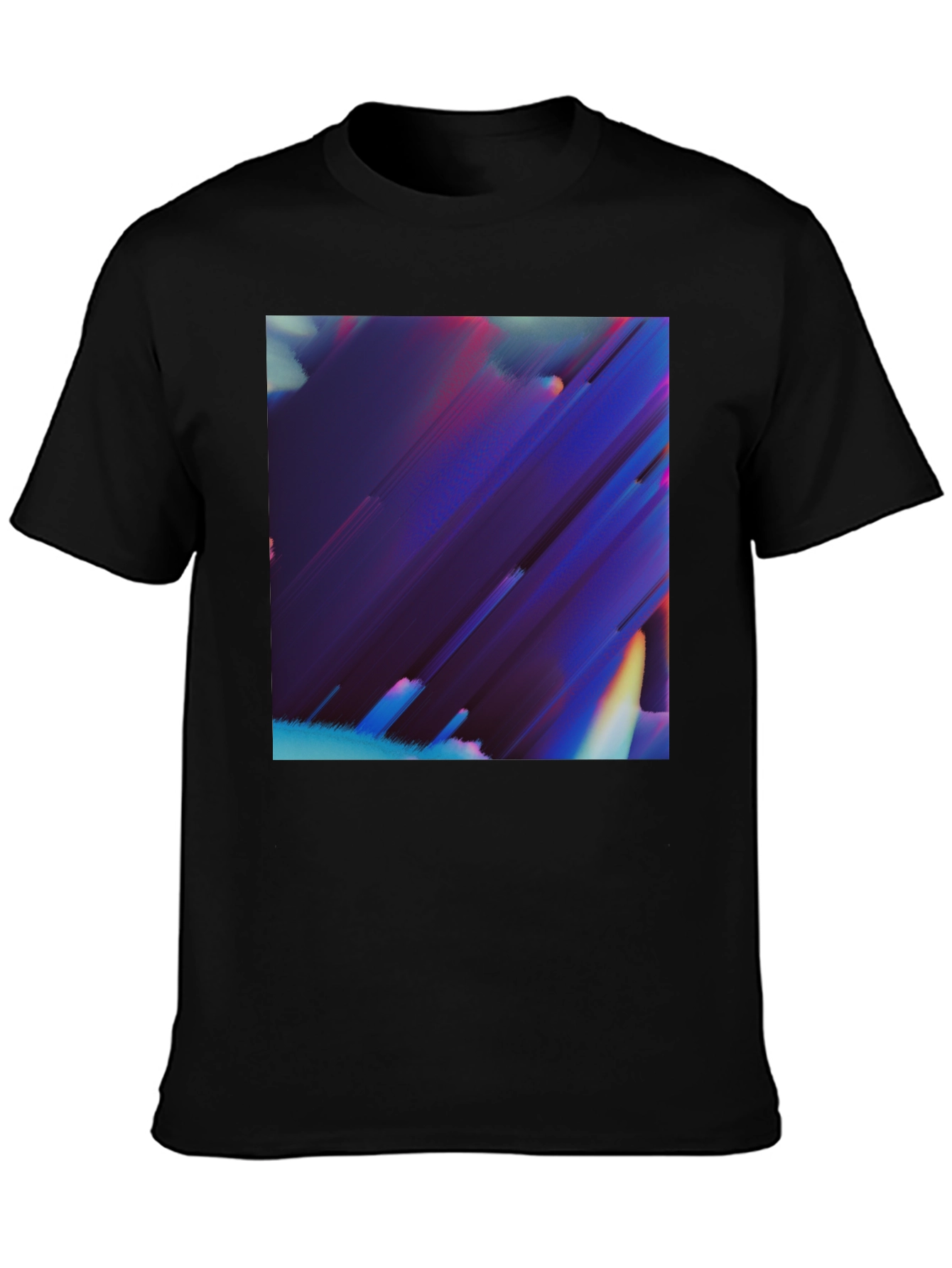 Abstract Art Black T-Shirt Modern Graphic Tee