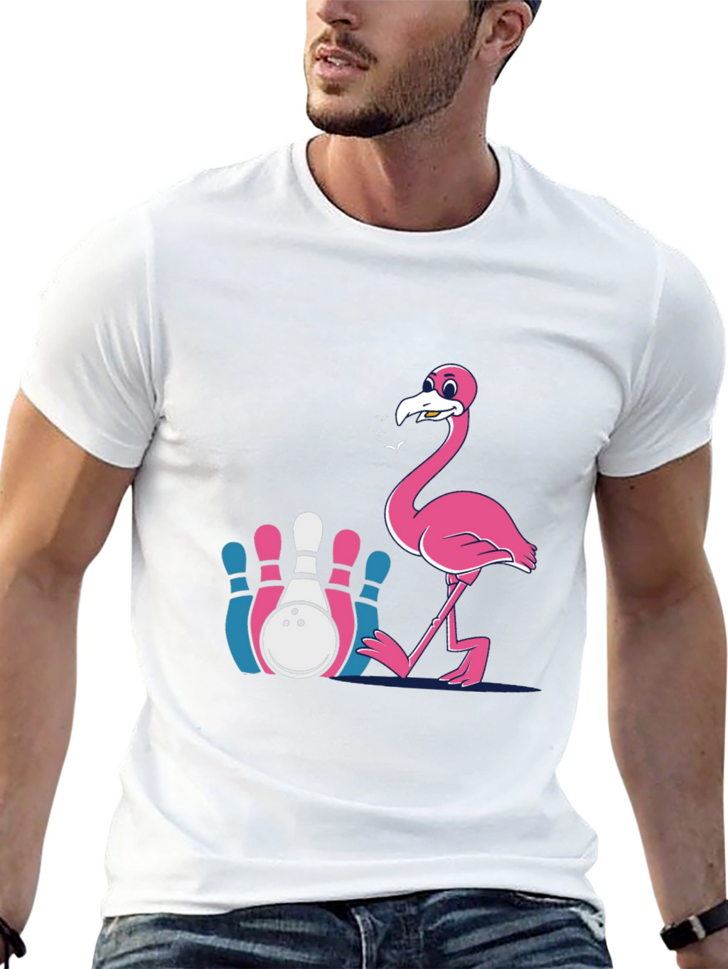 Flamingo Bowling T-Shirt