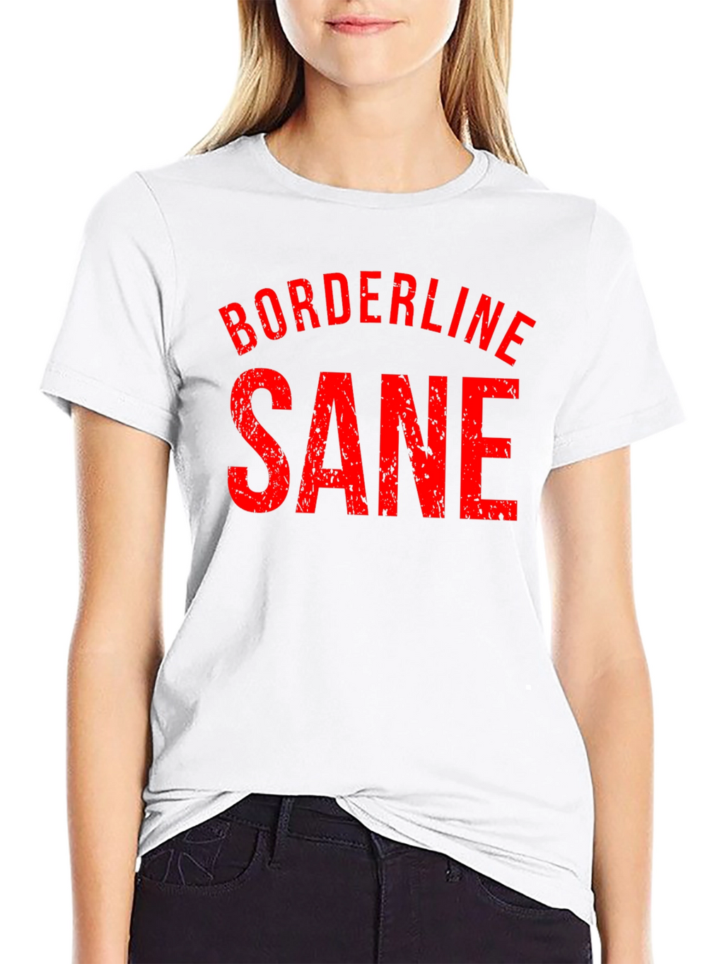 Borderline Sane Graphic T-Shirt - Black