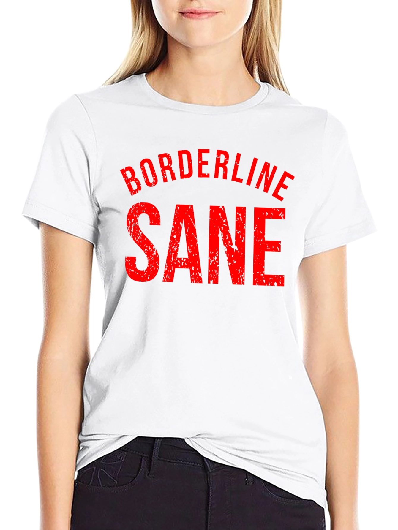 Borderline Sane Graphic T-Shirt - Black