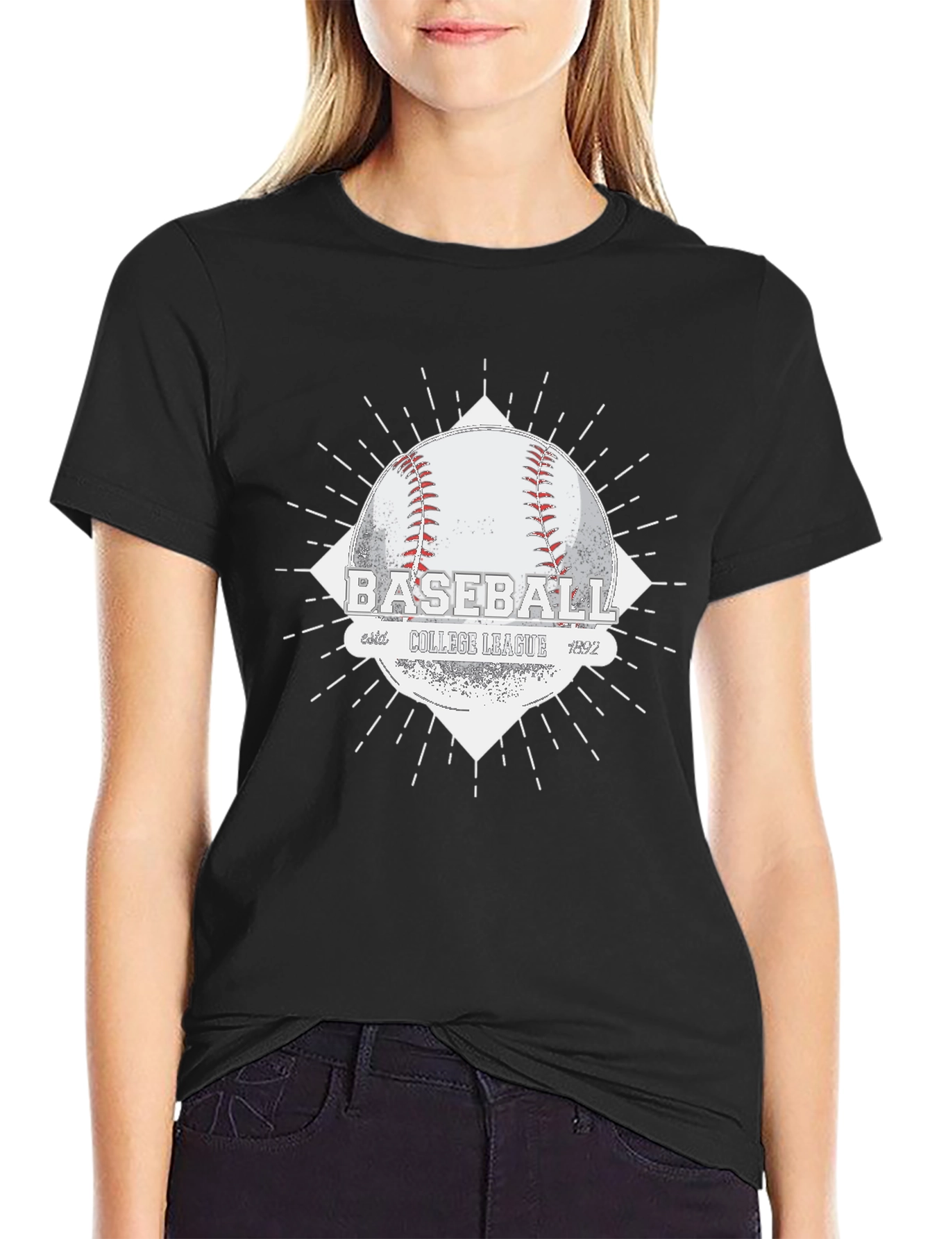 Baseball College League Graphic Tee