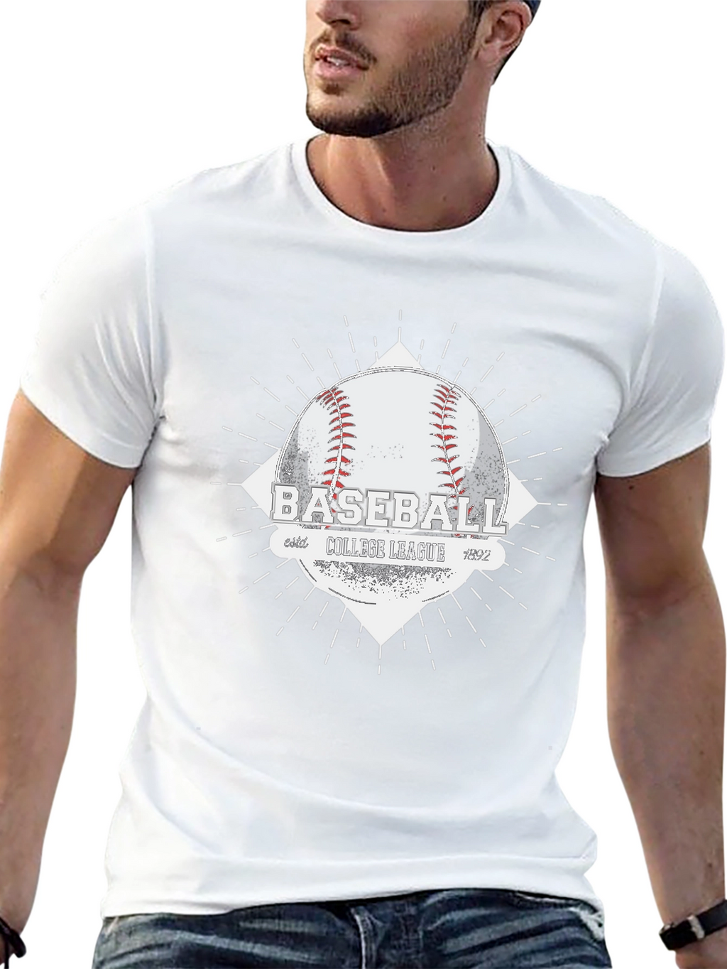 Baseball College League Graphic Tee