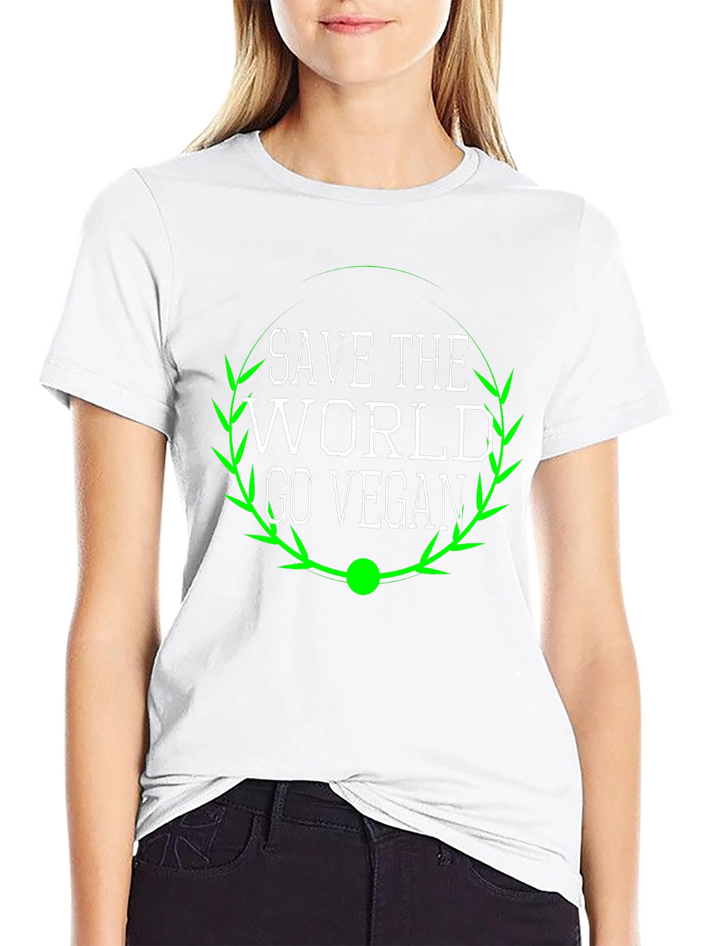 Save the World Go Vegan Graphic Tee
