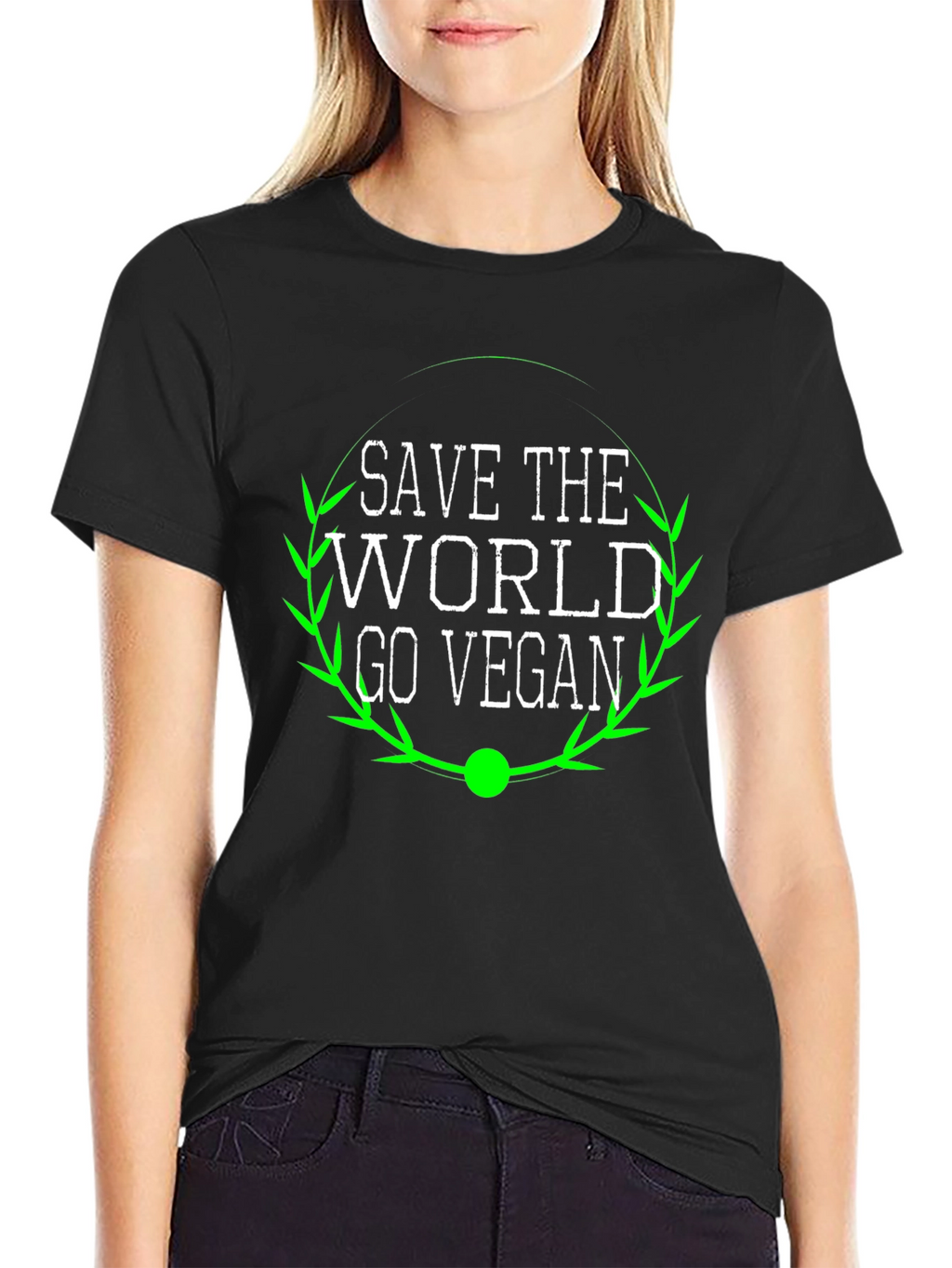 Save the World Go Vegan Graphic Tee