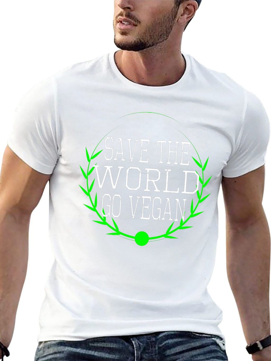 Save the World Go Vegan Graphic Tee
