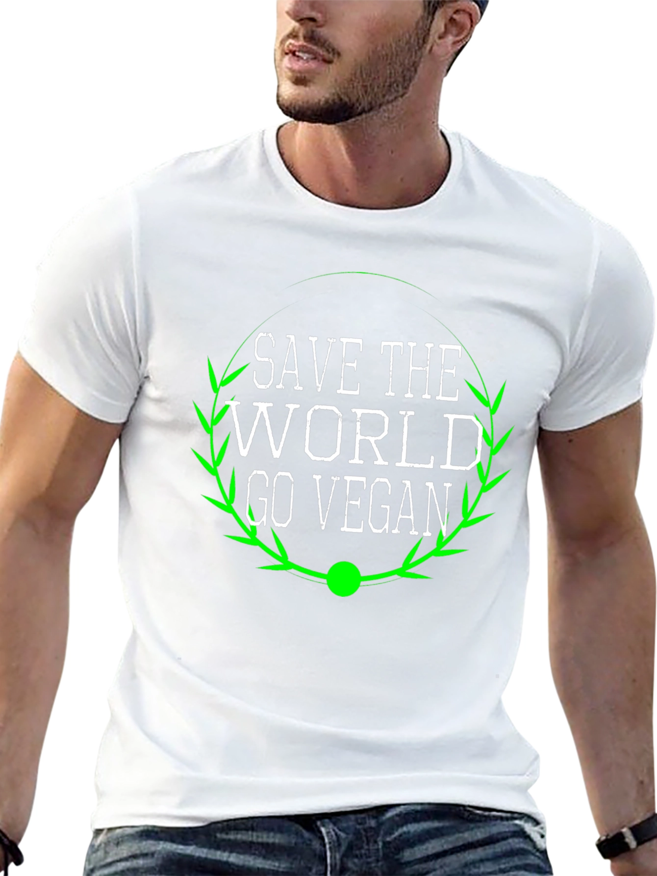 Save the World Go Vegan Graphic Tee