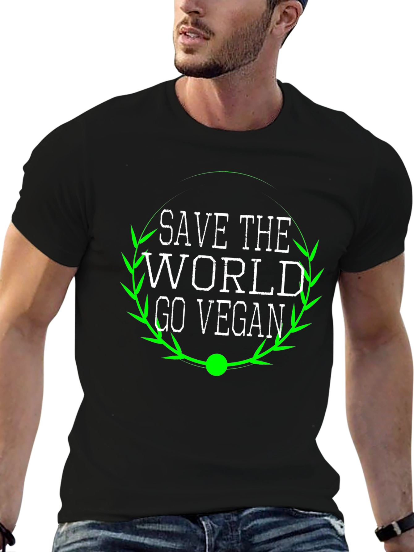 Save the World Go Vegan Graphic Tee