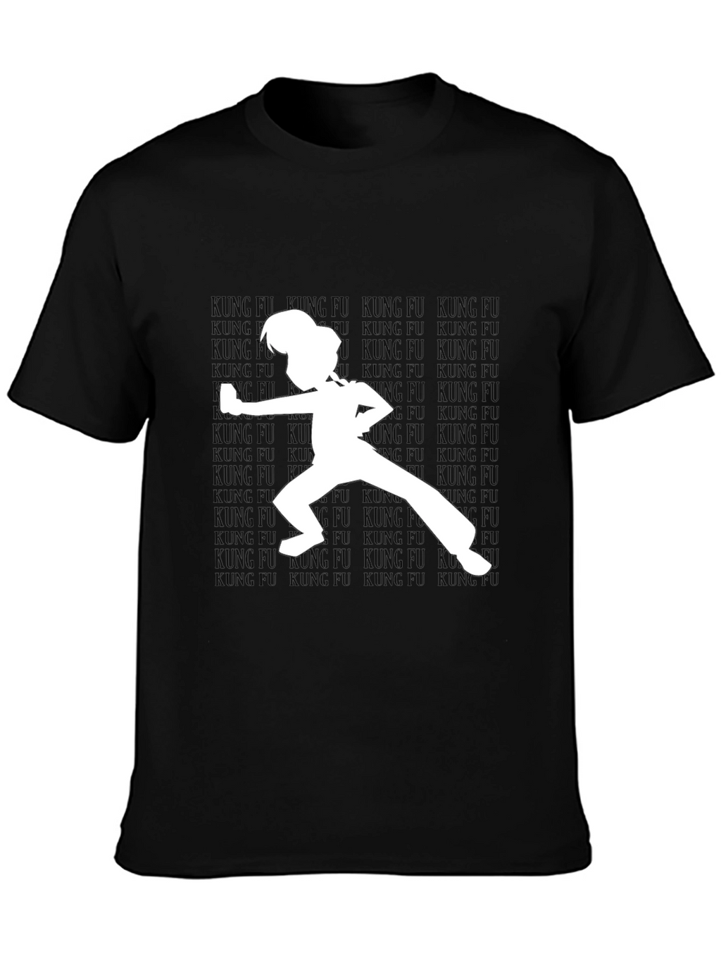 Kung Fu Silhouette T-Shirt - Black