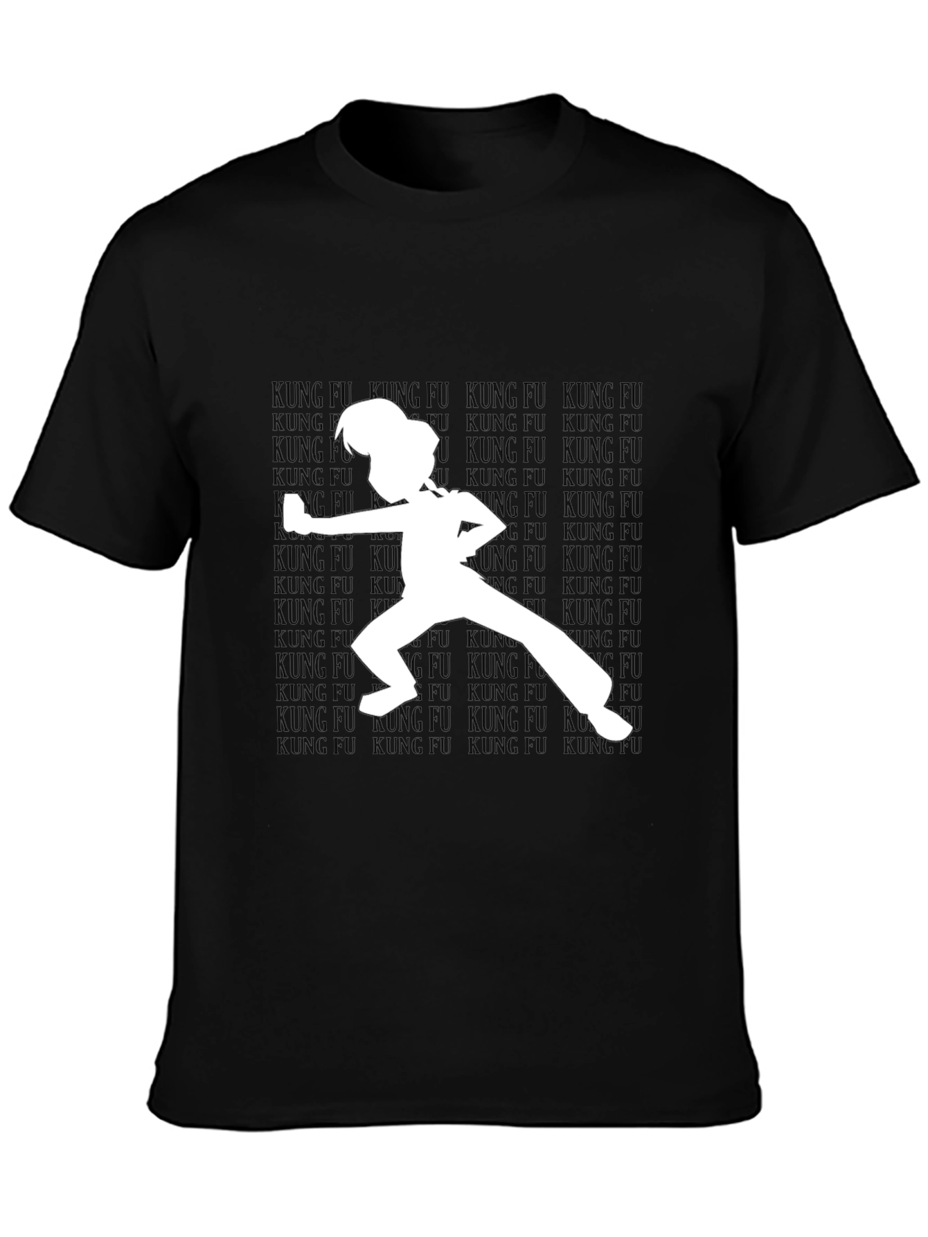 Kung Fu Silhouette T-Shirt - Black