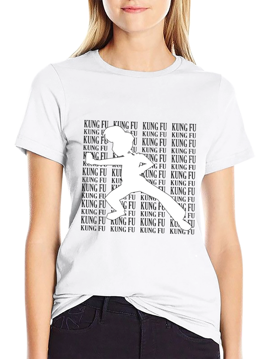 Kung Fu Silhouette T-Shirt - Black