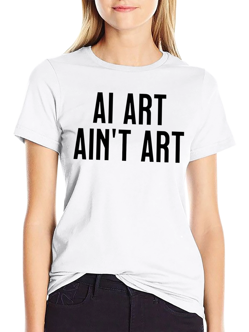 AI Art Aint Art - Black Graphic T-Shirt