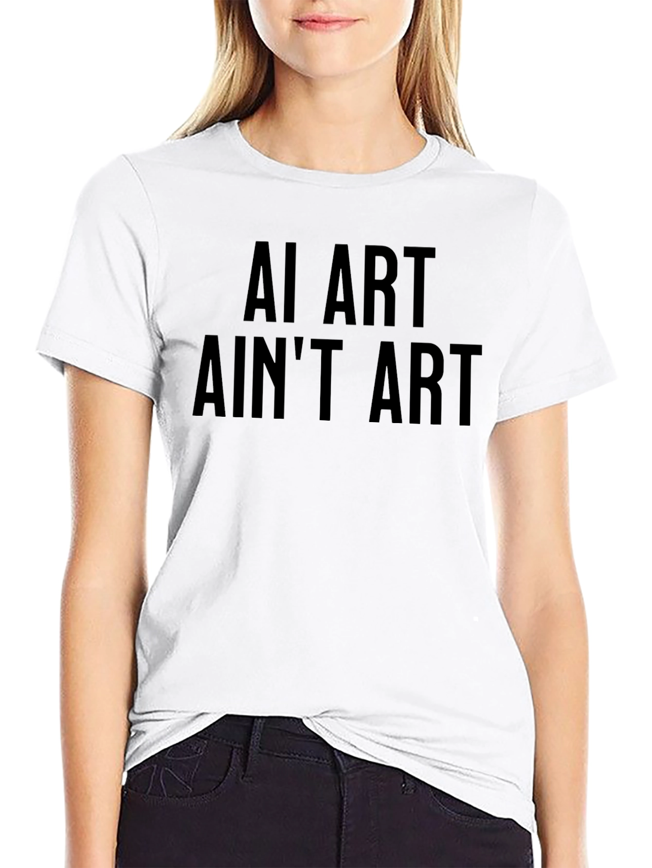 AI Art Aint Art - Black Graphic T-Shirt