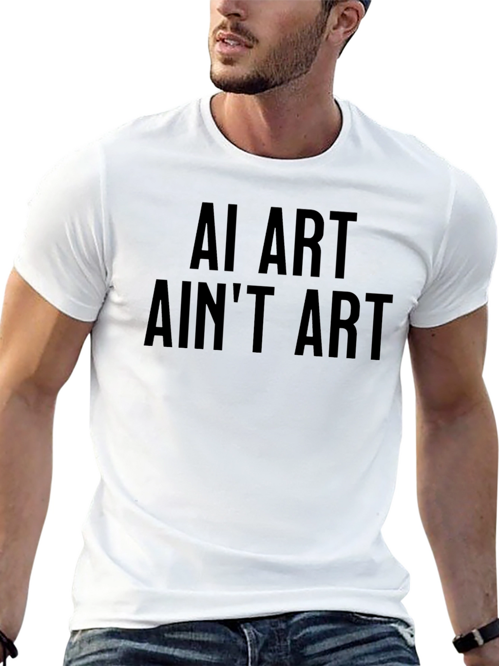 AI Art Aint Art - Black Graphic T-Shirt