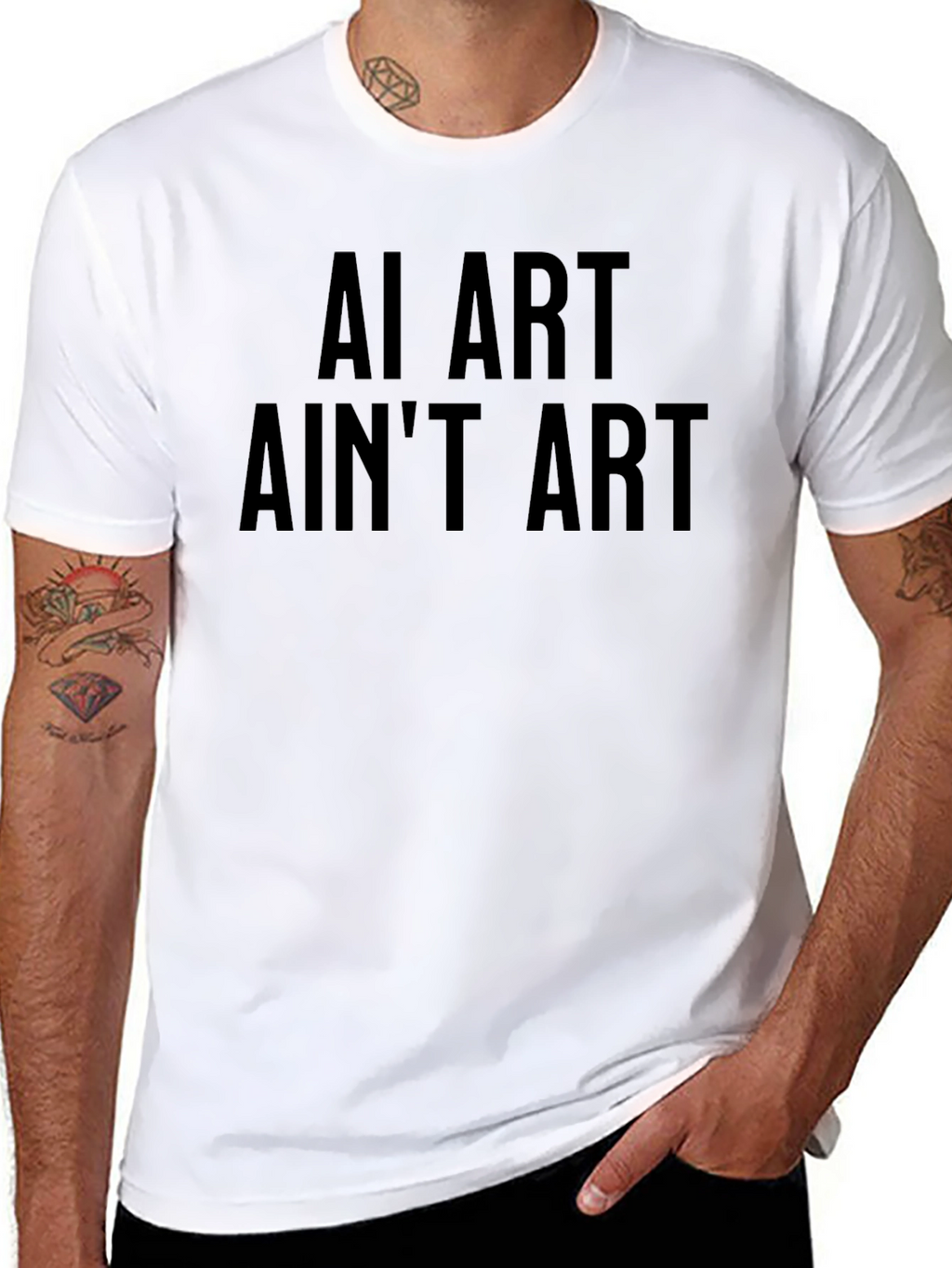 AI Art Aint Art - Black Graphic T-Shirt