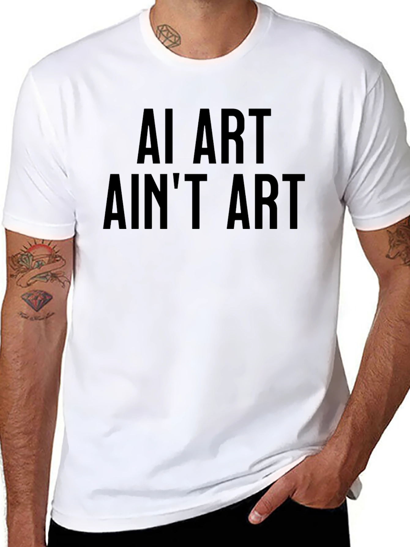 AI Art Aint Art - Black Graphic T-Shirt